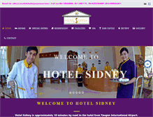 Tablet Screenshot of hotelsidneymyanmar.com